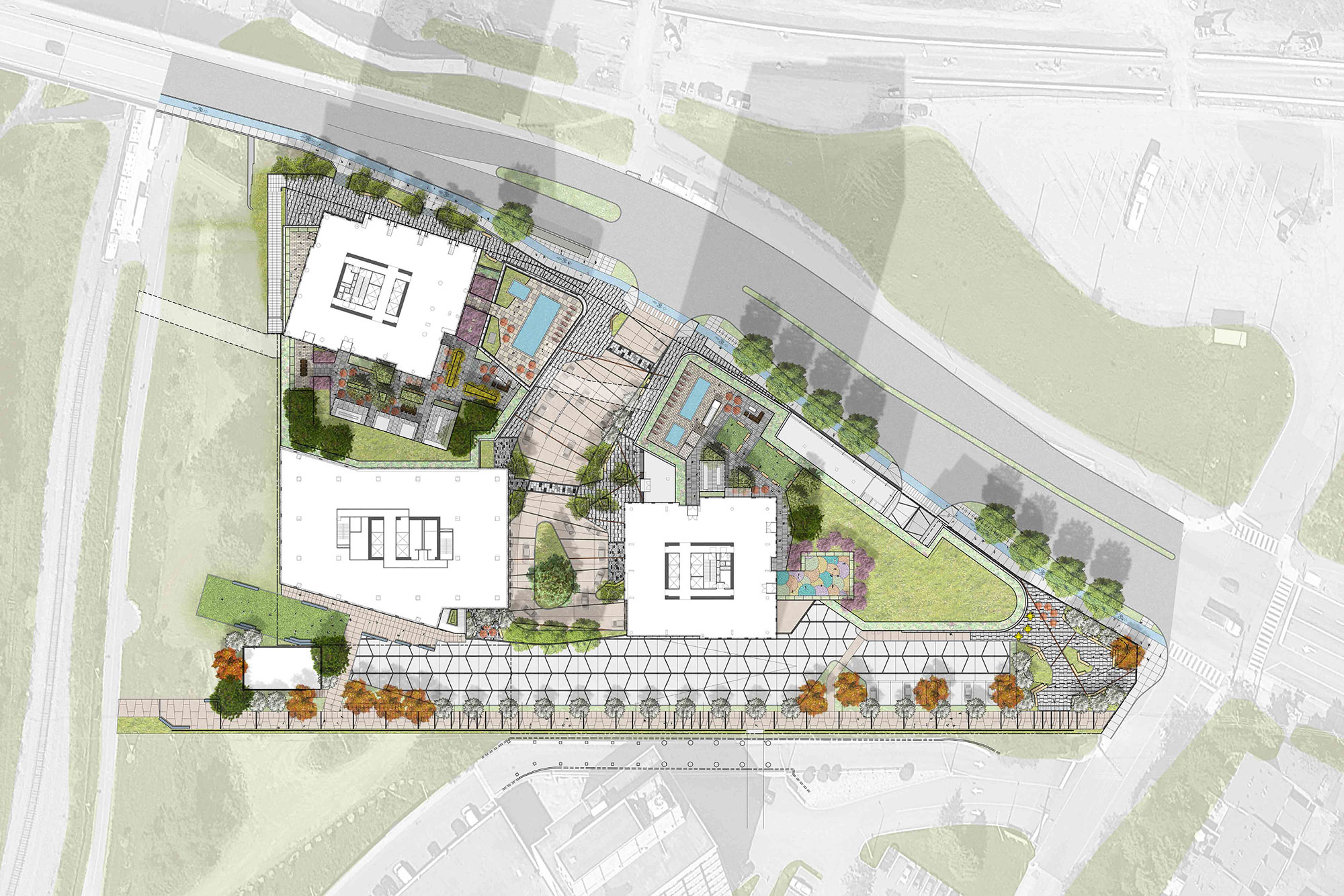 Proposed site plan of Trinity Centre.