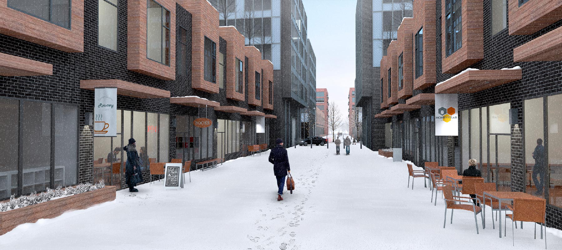 Proposed rendering of Townhouse Mews.